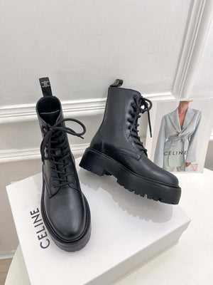 Celine Women Shoes 345553579C.38NO Celine Bulky Laceed up Boot in Shiny Bull 187427 - 35 - View 7