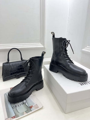 Celine Women Shoes 345553579C.38NO Celine Bulky Laceed up Boot in Shiny Bull 187427 - 35 - View 6