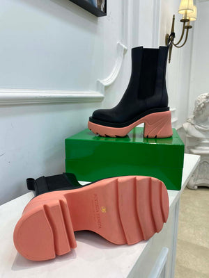 Bottega Veneta Women Shoes High-heeled Lug Short Boot Pink Flatform 192781 - 35 - View 7