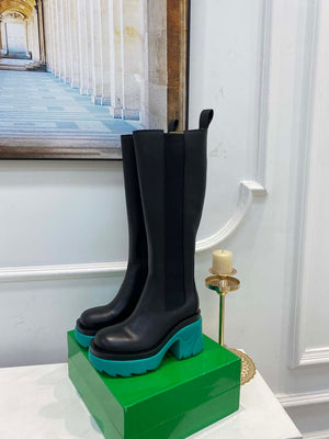 Bottega Veneta Women Shoes High-heeled Lug Boot Deep-green Flatform 192789 - 35 - View 3