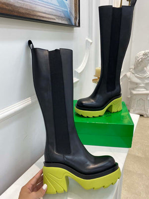 Bottega Veneta Women Shoes High-heeled Lug Boot Light-green Flatform 192791 - 35 - View 7