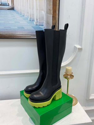 Bottega Veneta Women Shoes High-heeled Lug Boot Light-green Flatform 192791 - 35 - View 3
