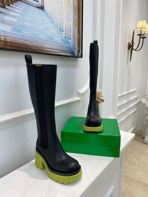 Bottega Veneta Women Shoes High-heeled Lug Boot Light-green Flatform 192791 - 35 - View 2
