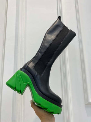Bottega Veneta Women Shoes High-heeled Lug Boot Green Flatform 192792 - 35 - View 8