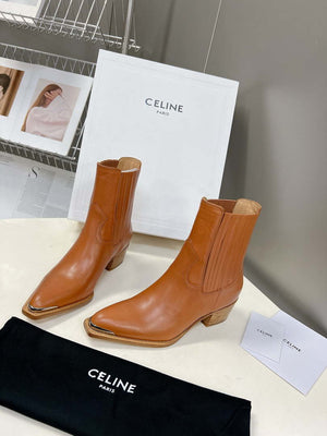 Celine Women Shoes 348303492C.38NO Cruiser Boots Chelsea Boot with Metal Toe In Calfskin 191324 - 35 - View 7