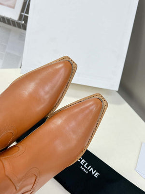 Celine Women Shoes 348303492C.38NO Cruiser Boots Chelsea Boot with Metal Toe In Calfskin 191324 - 35 - View 2