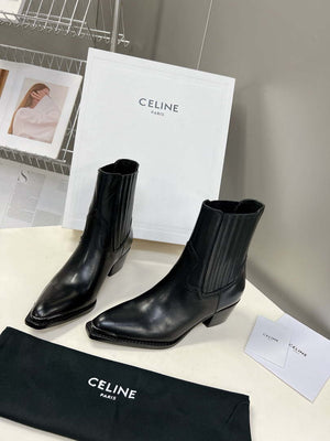 Celine Women Shoes 348303492C.38NO Cruiser Boots Chelsea Boot with Metal Toe In Calfskin 191325 - 35 - View 8
