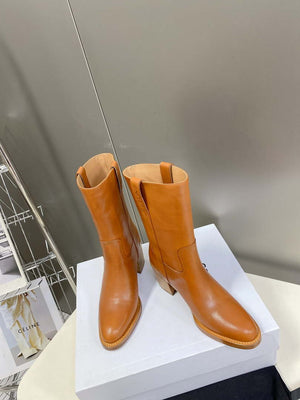 Celine Women Shoes 349113492C.04LU Mid Boot Celine Conde in Calfskintan 187824 - 35 - View 8