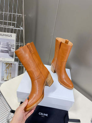 Celine Women Shoes 349113492C.04LU Mid Boot Celine Conde in Calfskintan 187824 - 35 - View 7