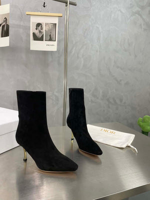 Dior Women's Shoes KCI806VVV_S900 D-Fame Heeled Angle Boot 192879 - 35 - View 4