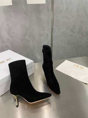 Dior Women's Shoes KCI806VVV_S900 D-Fame Heeled Angle Boot 192879 - 35 - View 5