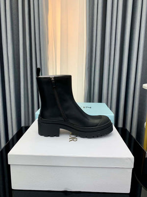 Dior Women's Shoes KCI770VSO_S900 Black Dior Symbol Ankle Boot - 35 - View 4
