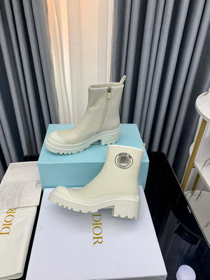 Dior Women's Shoes KCI770VSO_S900 White Dior Symbol Ankle Boot - 35 - View 6
