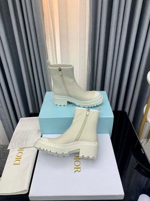 Dior Women's Shoes KCI770VSO_S900 White Dior Symbol Ankle Boot - 35 - View 7