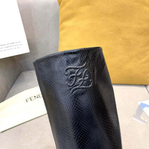 Fendi Women Shoes Cut Multicolor leather high-heeled boots 192488 - 35 - View 4
