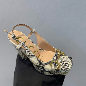 Gucci 723837 Women's python print high heel pump G66746 - 35 - View 8