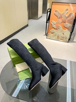 Gucci Women Shoes Style ?678278 HVKL0 9786 Knee-high boot with harness 191533 - 35 - View 4
