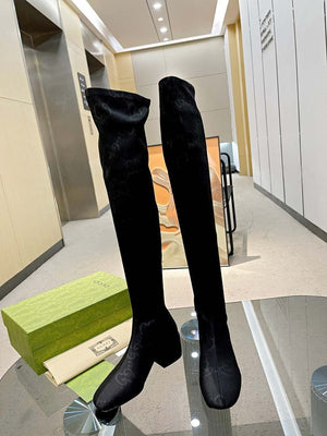 Gucci Women Shoes Style ?678278 HVKL0 9786 Knee-high boot with harness 191535 - 35 - View 7