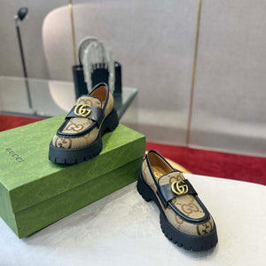 Gucci Women Shoes Style ?700271 DKSD0 1000 Women's lug sole Interlocking G loafer 191411 - 35 - View 3
