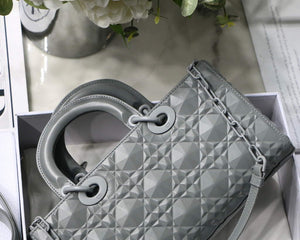 Dior M0540 Lady D-joy Bag Grey Cannage Calfskin - Default Title - View 4