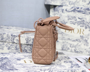 Dior M0505 Mini Dior Lady Bag Cannage lambskin Tan - Default Title - View 5