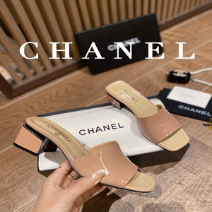 Chanel Women's Sandals Chanel Slippers Lambskin Heel 45mm C90178 - 35 - View 5