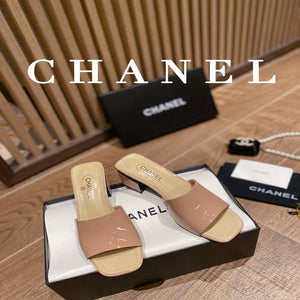 Chanel Women's Sandals Chanel Slippers Lambskin Heel 45mm C90178 - 35 - View 6