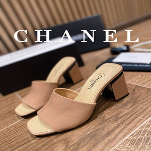 Chanel Women's Sandals Chanel Slippers Lambskin Heel 85mm C90170 - 35 - View 1