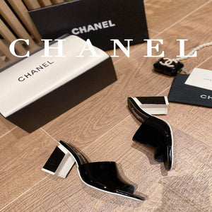 Chanel Women's Sandals Chanel Slippers Lambskin Heel 85mm C90173 - 35 - View 6