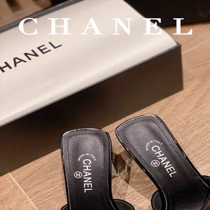 Chanel Women's Sandals Chanel Slippers Lambskin Heel 85mm C90173 - 35 - View 8