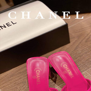Chanel Women's Sandals Chanel Slippers Lambskin Heel 85mm C90174 - 35 - View 8
