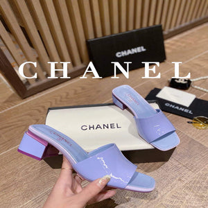 Chanel Women's Sandals Chanel Slippers Lambskin Heel 45mm C90176 - 35 - View 6