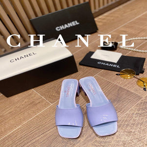 Chanel Women's Sandals Chanel Slippers Lambskin Heel 45mm C90176 - 35 - View 7