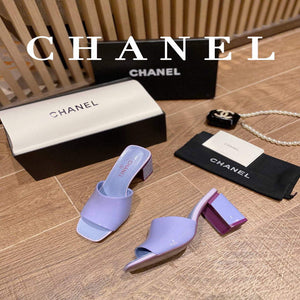 Chanel Women's Sandals Chanel Slippers Lambskin Heel 85mm C90175 - 35 - View 6