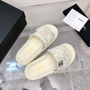 Chanel Women's Sandals Chanel Slippers Lambskin C90191 - 35 - View 9