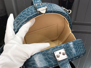 LV M90219 Louis Vuitton Petite Boite Chapeau Crocodilien Brillant N95555 Bag Blue - luxibagsmall