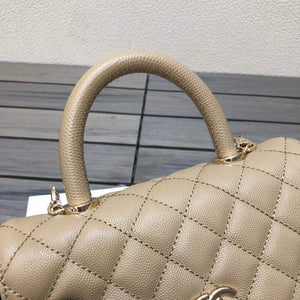 Chanel A92991 Large Flap Bag With Top Handle handBag Apricot - Default Title - View 4