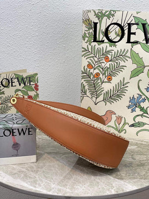 LOEWE A923PL9X01 Luna bag in Anagram jacquard and classic calfskin Tan/Pecan - Default Title - View 4
