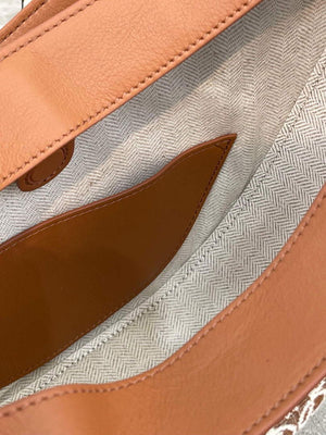 LOEWE A923PL9X01 Luna bag in Anagram jacquard and classic calfskin Tan/Pecan - Default Title - View 8