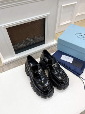 Prada 1D663M Monolith pointy brushed leather loafers P91180 - 34 - View 2