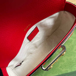 Adidas x Gucci 658574 Horsebit 1955 mini bag red and white leather - Default Title - View 8