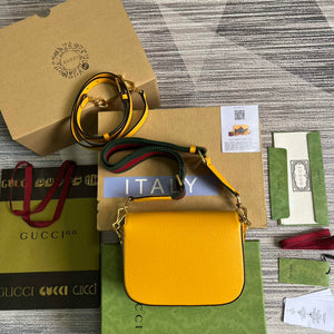 Adidas x Gucci 658574 Horsebit 1955 mini bag Yellow and black leather - Default Title - View 3