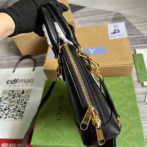 Adidas x Gucci 677212 Horsebit 1955 mini bag Black and white leather - Default Title - View 4