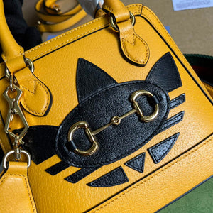 Adidas x Gucci 677212 Horsebit 1955 mini bag Yellow and black leather - Default Title - View 5