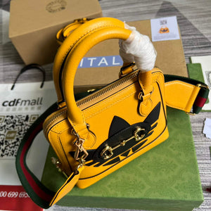 Adidas x Gucci 677212 Horsebit 1955 mini bag Yellow and black leather - Default Title - View 7