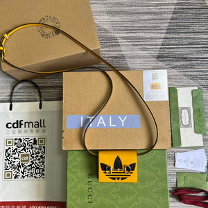 Adidas x Gucci card case with Horsebit 702248 Off-black and yellow leather - Default Title - View 2