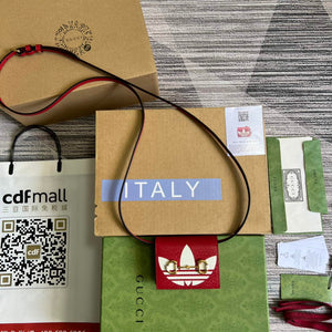 Adidas x Gucci card case with Horsebit 702248 Off-white and red leather - Default Title - View 2