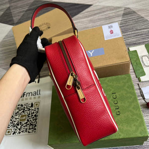 Adidas x Gucci mini top handle bag 702387 Red leather - Default Title - View 4