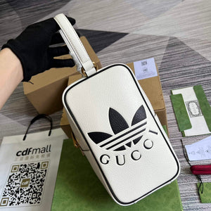 Adidas x Gucci mini top handle bag 702387 White leather - Default Title - View 1