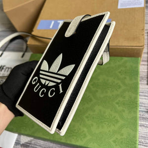 Adidas x Gucci phone case 702203 Black and off-white leather - Default Title - View 7